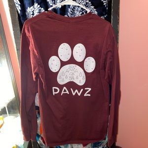 Pawz maroon long sleeve tee